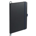 Paper Hardcover Journal with Elastic Closure, 5.5 x 8.5 Inches - Navy - Right Angle 2