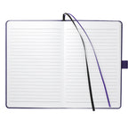 Paper Hardcover Journal with Elastic Closure, 5.5 x 8.5 Inches - Purple - Front 2