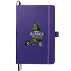 Paper Hardcover Journal with Elastic Closure, 5.5 x 8.5 Inches - Purple - Front
