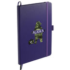 Paper Hardcover Journal with Elastic Closure, 5.5 x 8.5 Inches - Purple - Right Angle