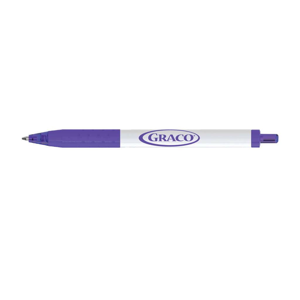 Paper Mate InkJoy Pen with White Barrel, Black Ink - Purple - View 1