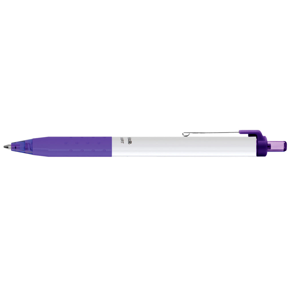 Paper Mate InkJoy Pen with White Barrel, Black Ink - Purple - View 2