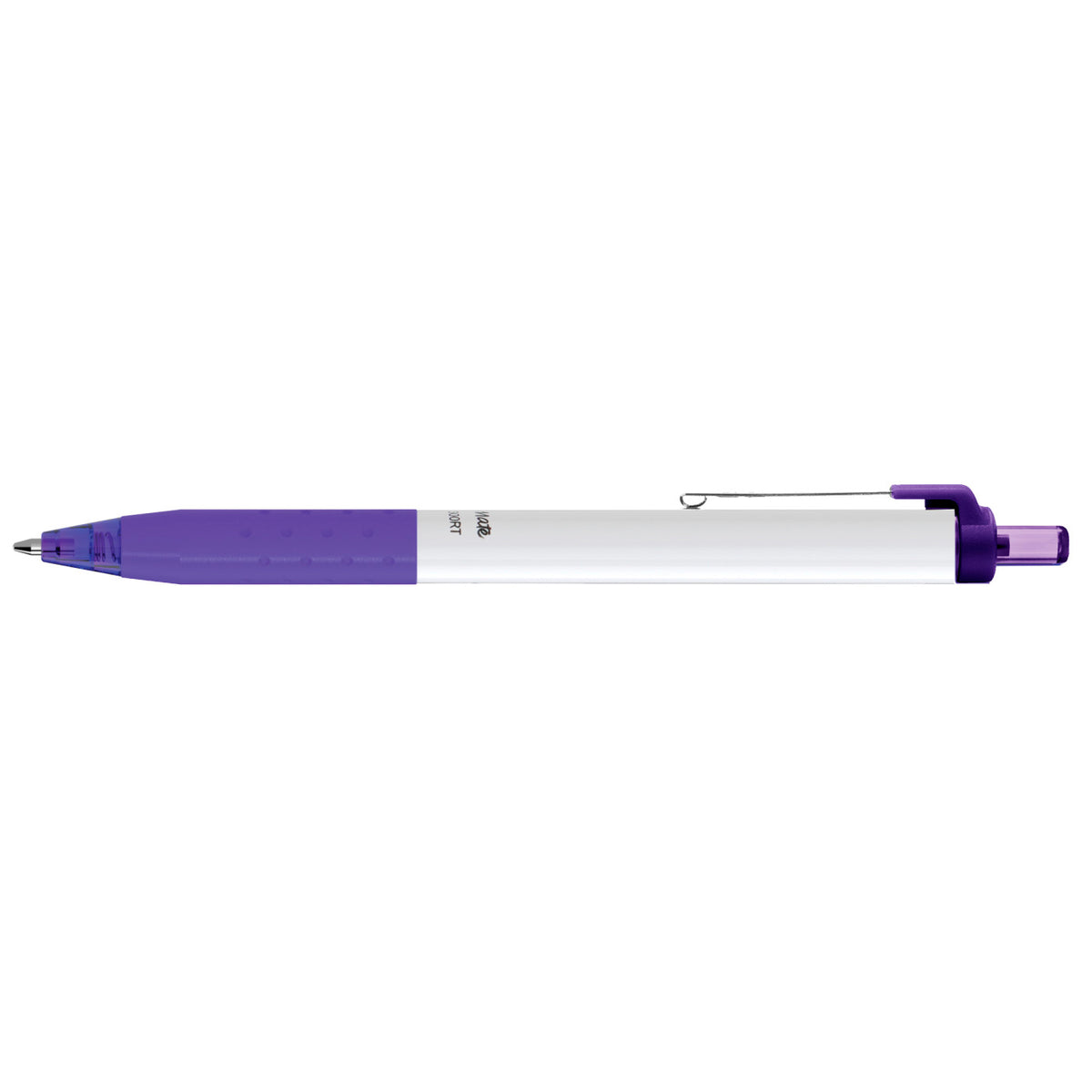 Paper Mate InkJoy Pen with White Barrel, Black Ink - Purple - View 2