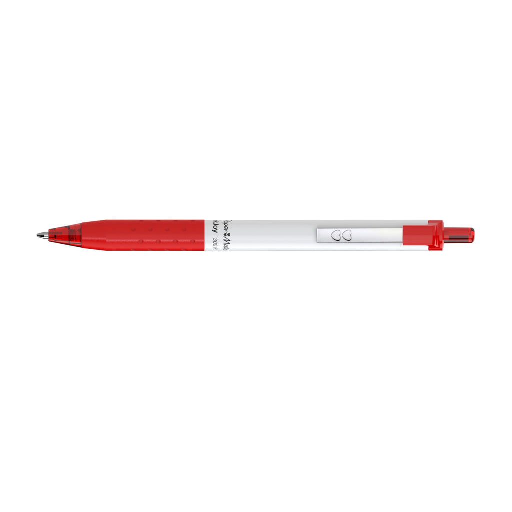 Paper Mate InkJoy Pen with White Barrel, Black Ink - Red - View 2
