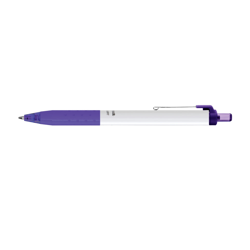 Paper Mate InkJoy Pen with White Barrel, Colored Ink - Purple - View 2