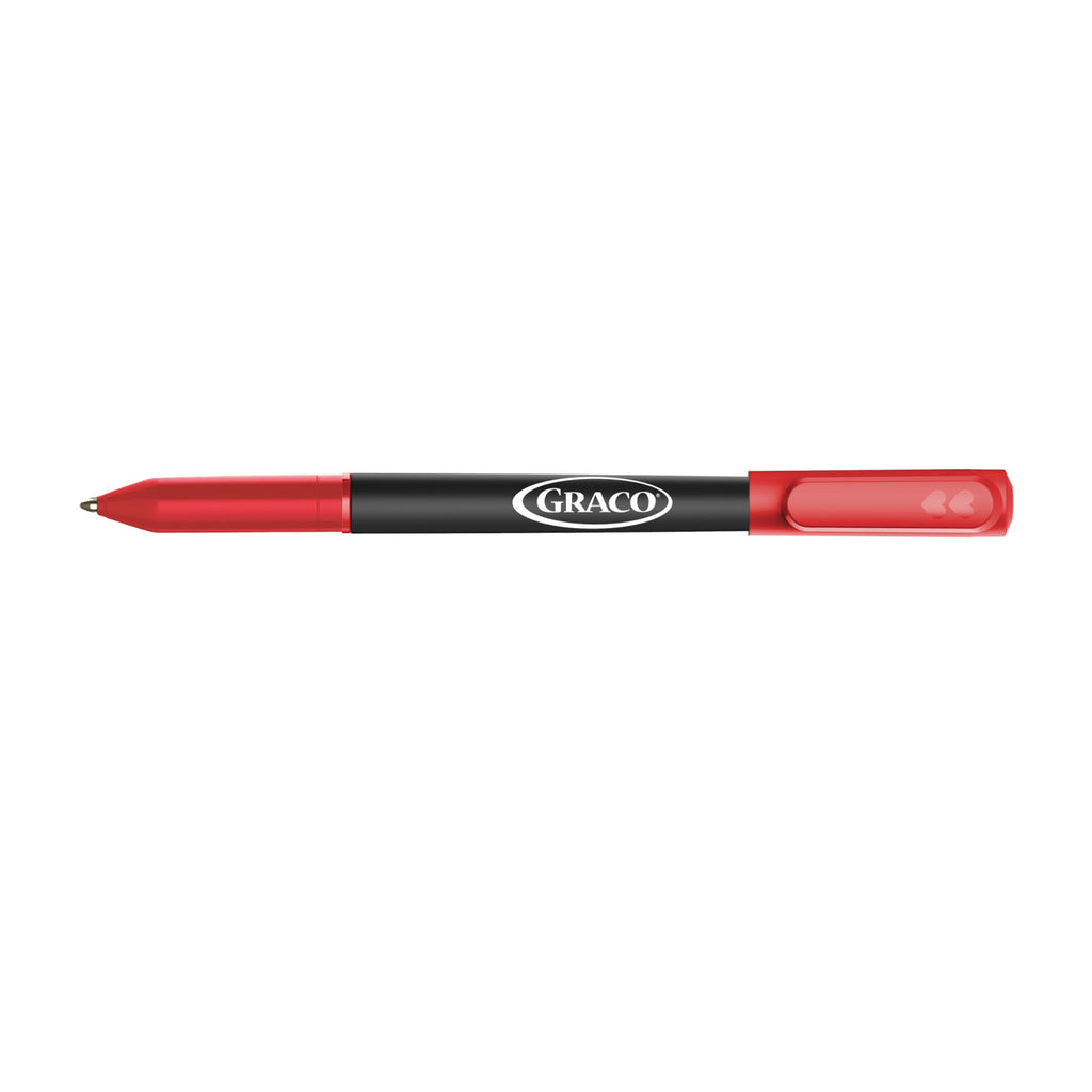 Paper Mate Write Bros Stick Pen, Black Ink - Red - View 1
