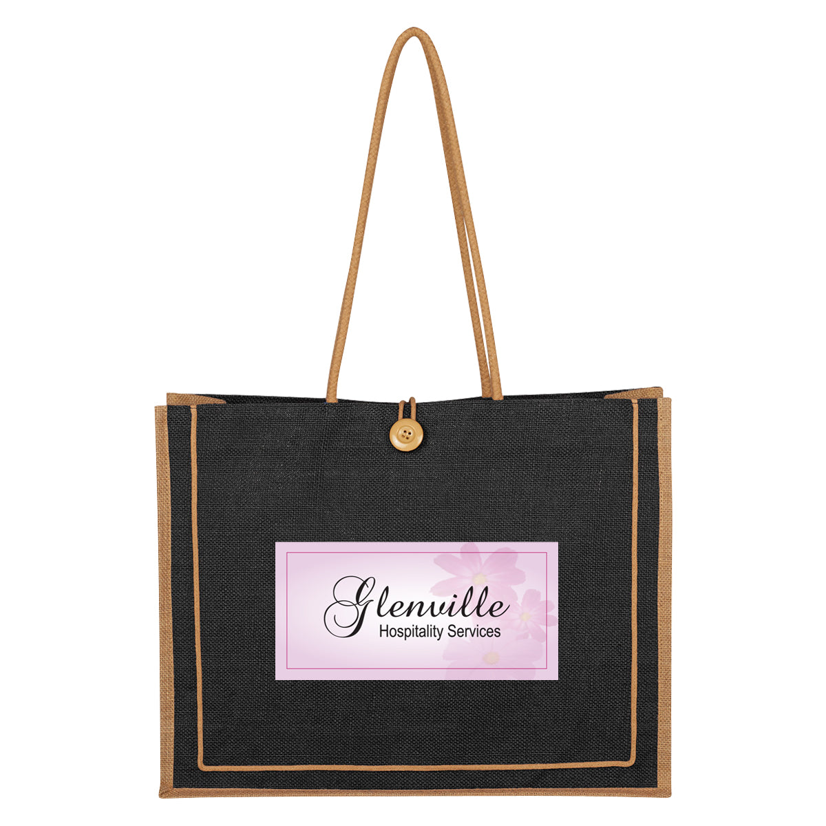 Paradise Tote Bag in Jute - Black - Colorbrite