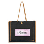 Paradise Tote Bag in Jute - Black - Colorbrite