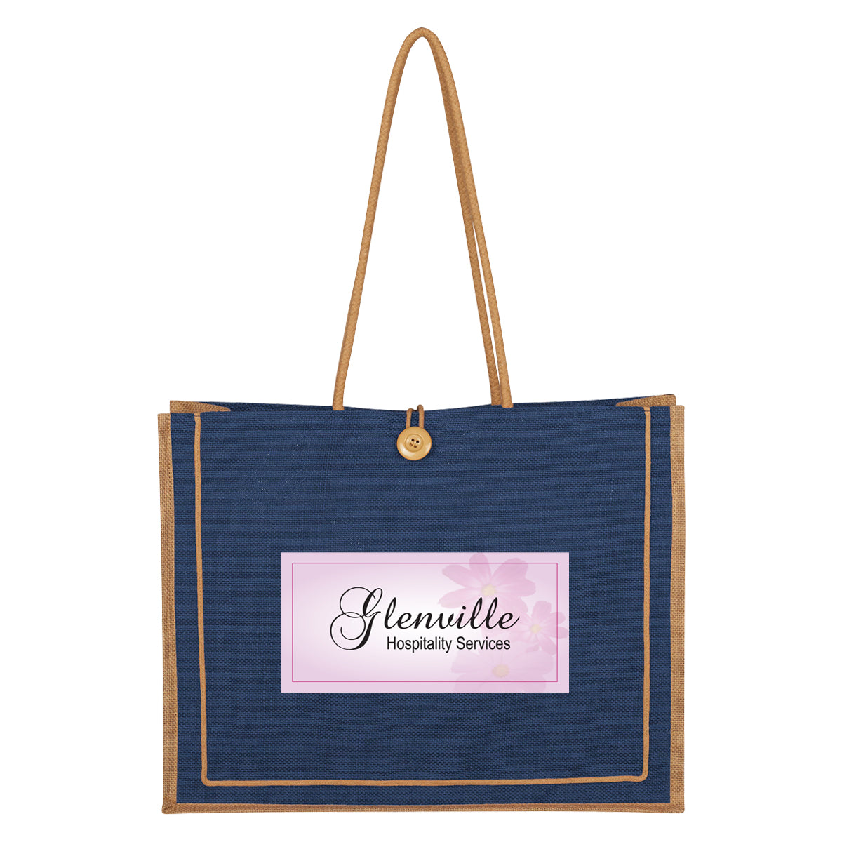 Paradise Tote Bag in Jute - Navy - Colorbrite