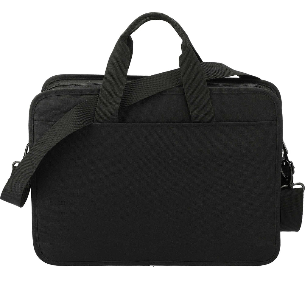 Paragon Briefcase for 15 Inch Laptops Embroidery - Black - Back