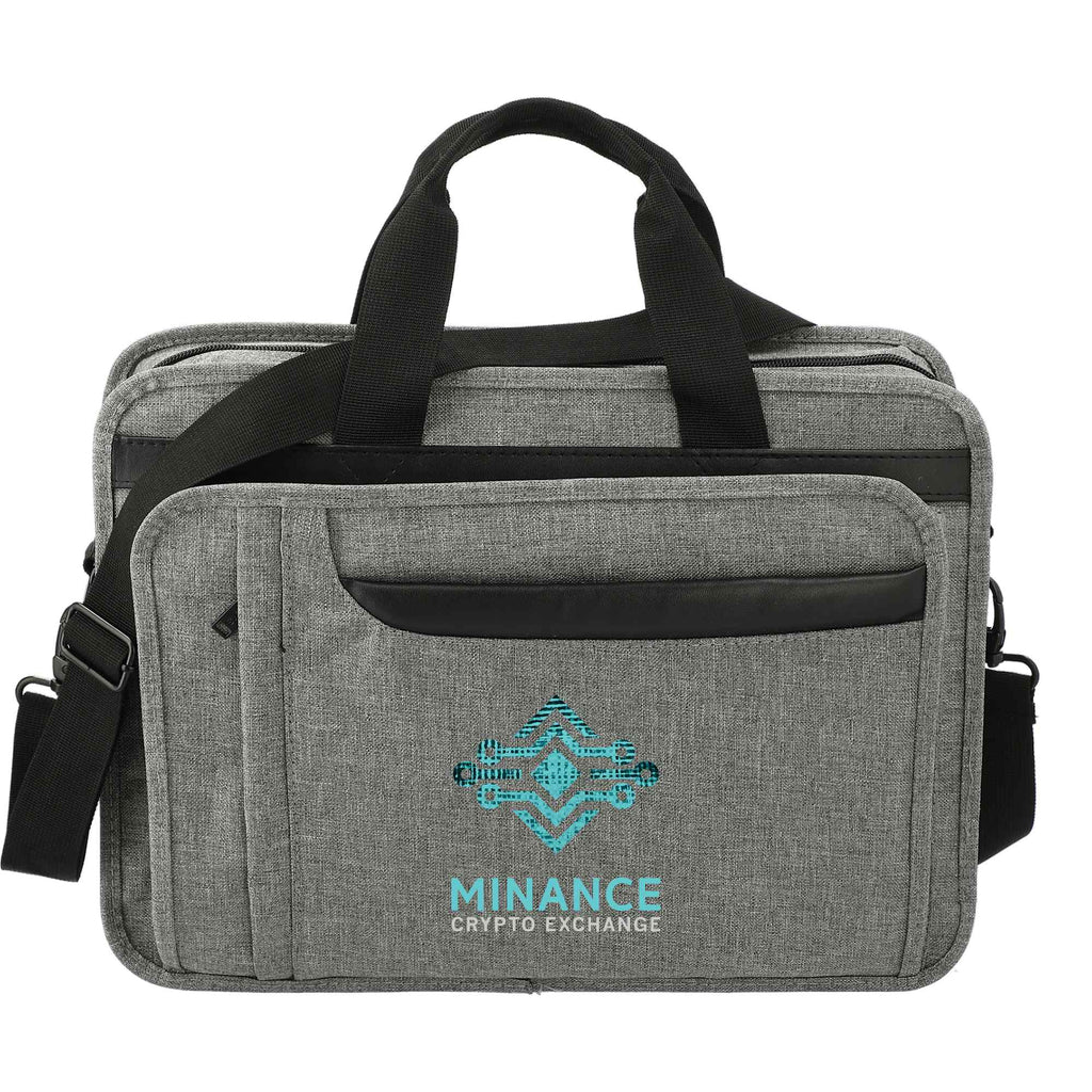 Paragon Briefcase for 15 Inch Laptops Embroidery - Graphite - Front