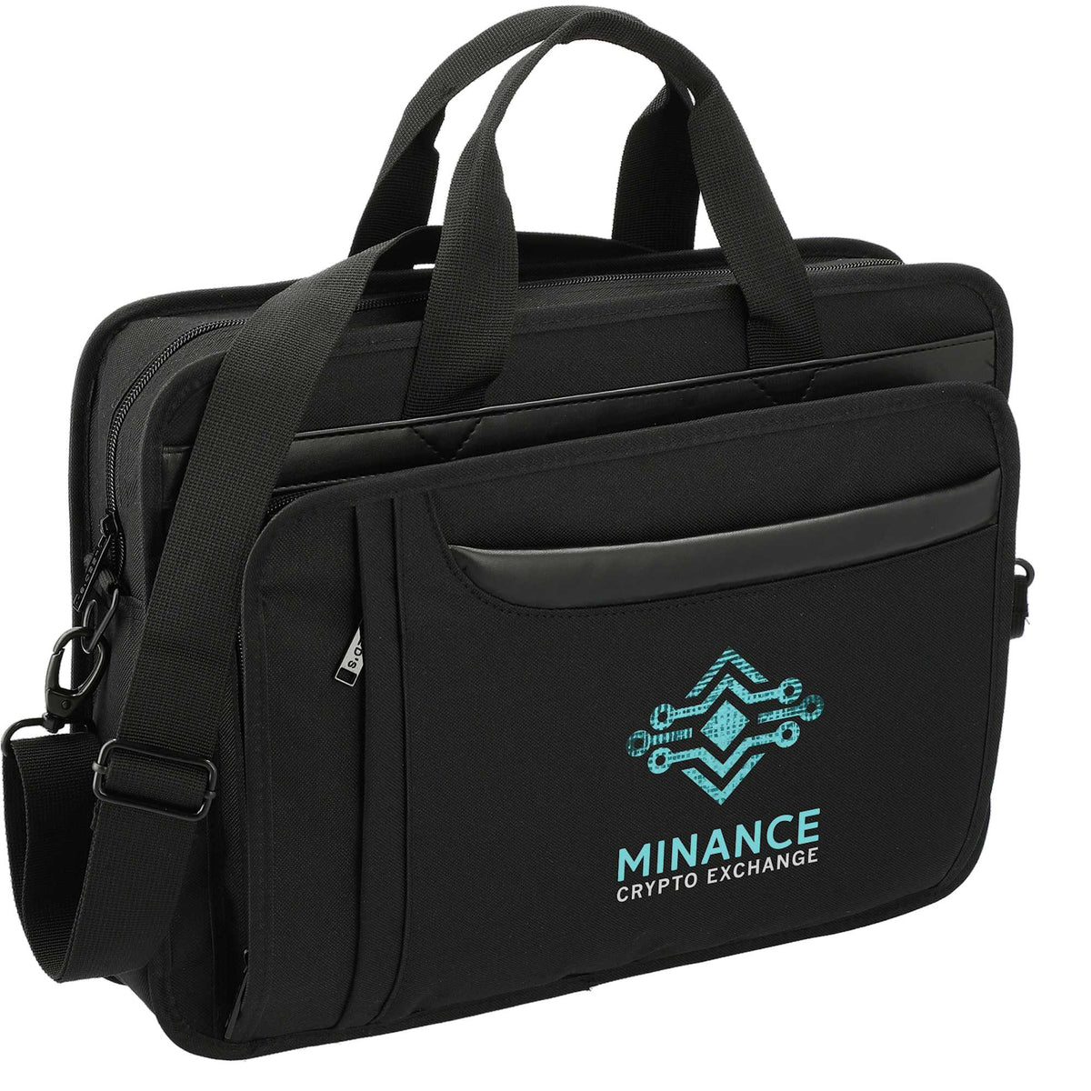 Paragon Briefcase for 15 Inch Laptops Transfer - Black - Front 2