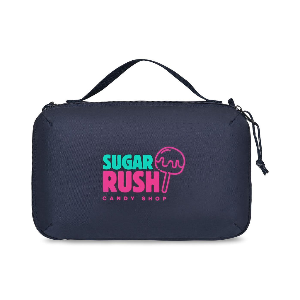 Parker Dual Pocket Zip Pouch in Recycled PET Transfer - Navy - View 1