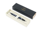 Parker IM Ballpoint Pen, Matte Blue Laser Engraving - Blue Matte - Silver Trim - View 4