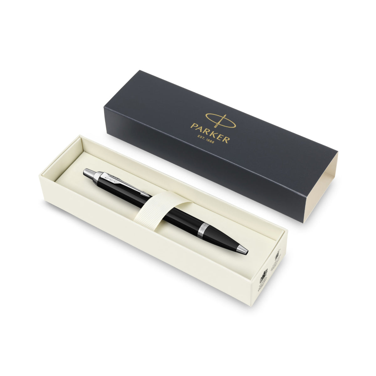 Parker IM Ballpoint Pen with Gift Box - Black - Silver Trim - View 3