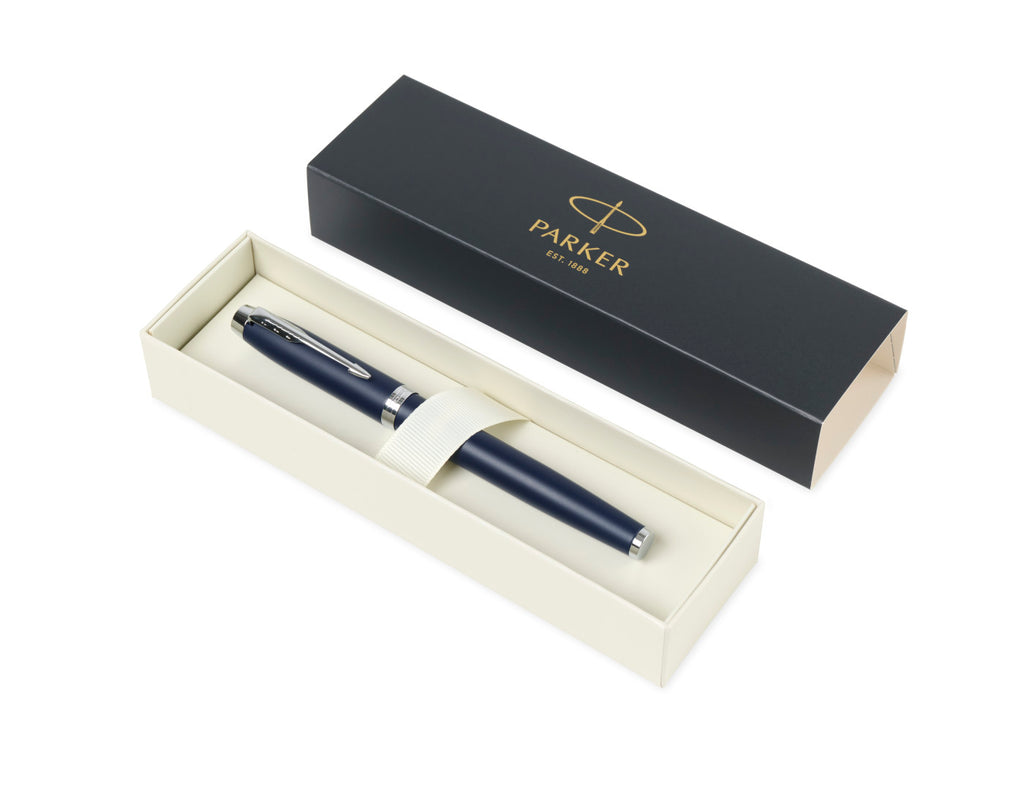 Parker IM Rollerball Pen, Matte Blue - Blue Matte - Silver Trim - View 5