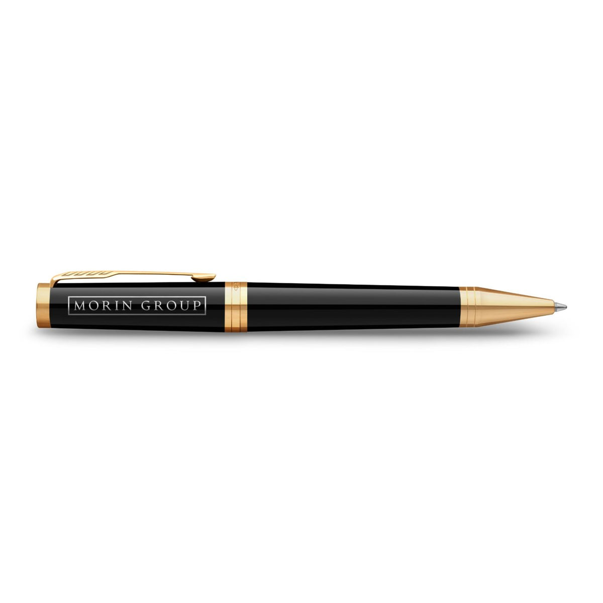 Parker Ingenuity Ballpoint Pen, Lacquer Finish - Black/Gold Trim - View 2