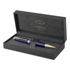 Parker Ingenuity Ballpoint Pen, Lacquer Finish - Blue - Gold - View 3