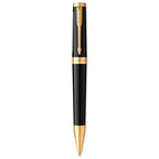 Parker Ingenuity Ballpoint Pen, Lacquer Finish Laser Engraving - Black/Gold Trim - View 1