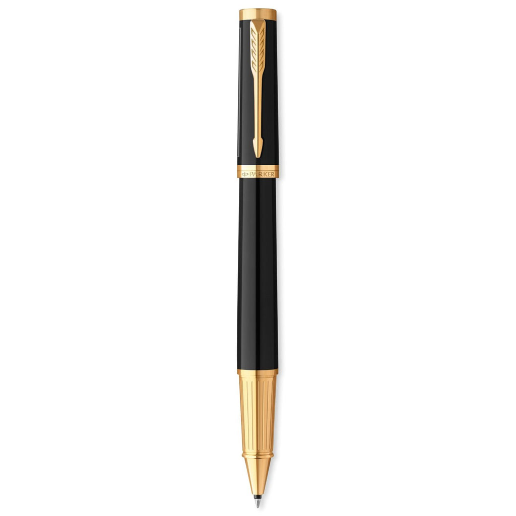 Parker Ingenuity Rollerball Pen, Lacquer Finish - Black/Gold Trim - View 1