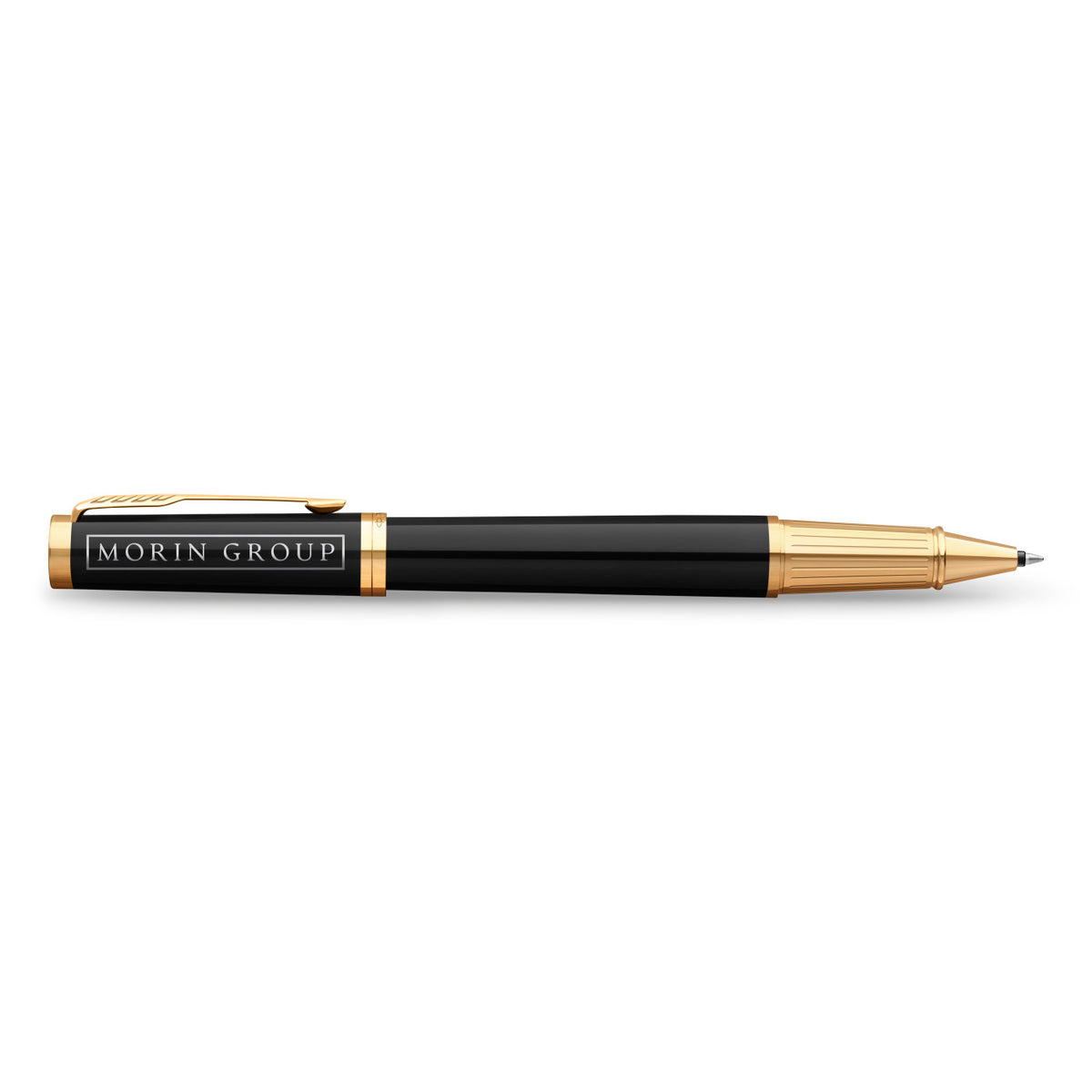Parker Ingenuity Rollerball Pen, Lacquer Finish - Black/Gold Trim - View 2