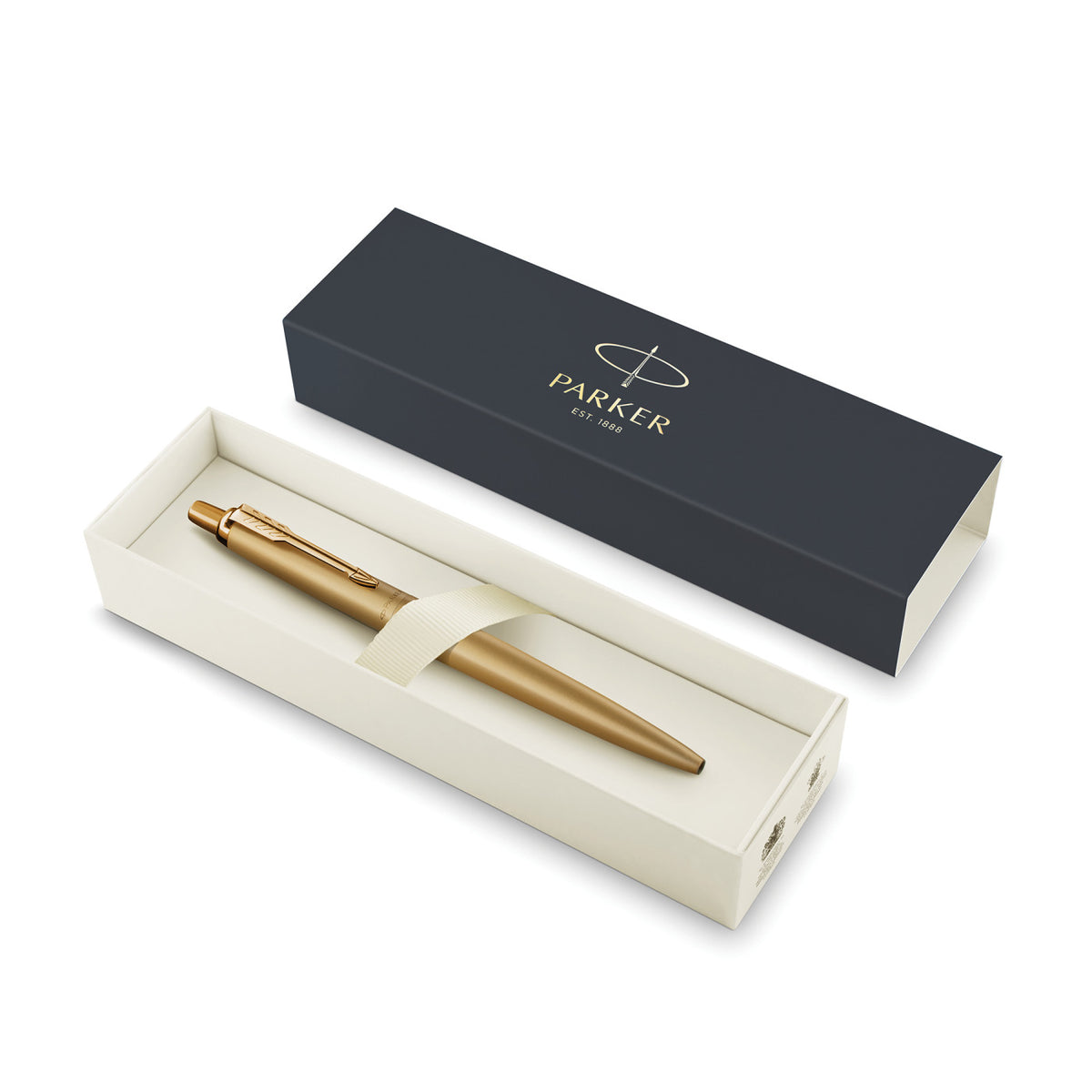 Parker Jotter XL Monochrome Ballpoint Pen Laser Engraving - Monochrome Gold - Gold Trim - View 3