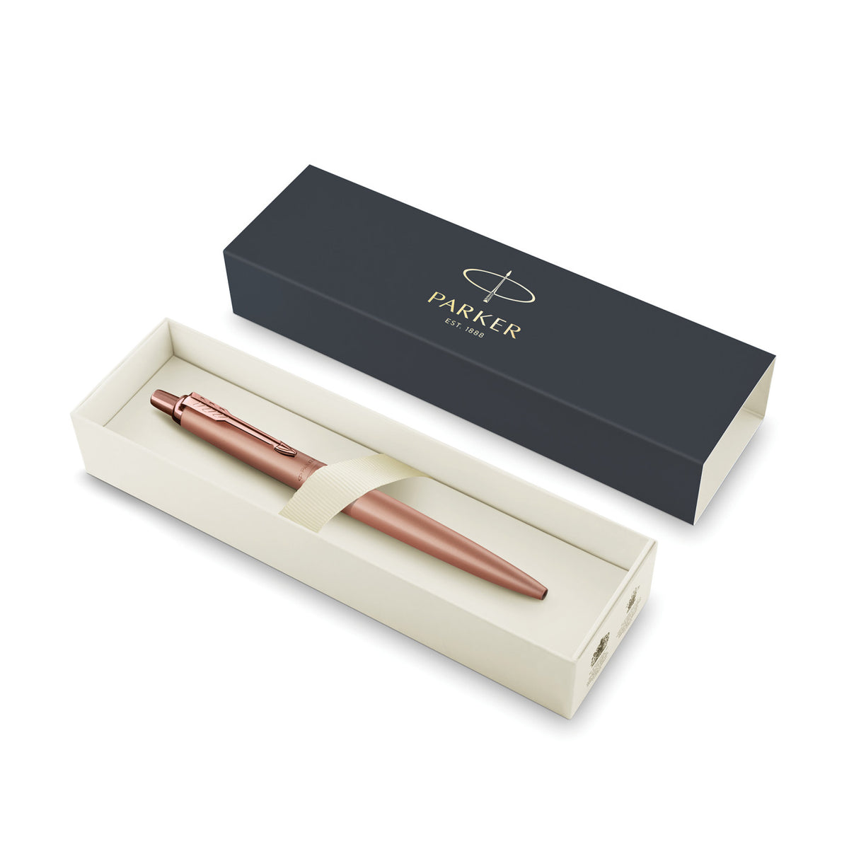 Parker Jotter XL Monochrome Ballpoint Pen Laser Engraving - Monochrome Pink Gold - Pink Gold Trim - View 3
