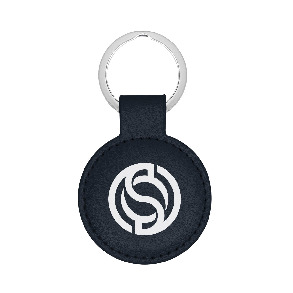 Parker Key Tag in Leatherette - Navy - Pad Print