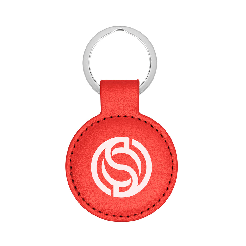 Parker Key Tag in Leatherette - Red - Pad Print