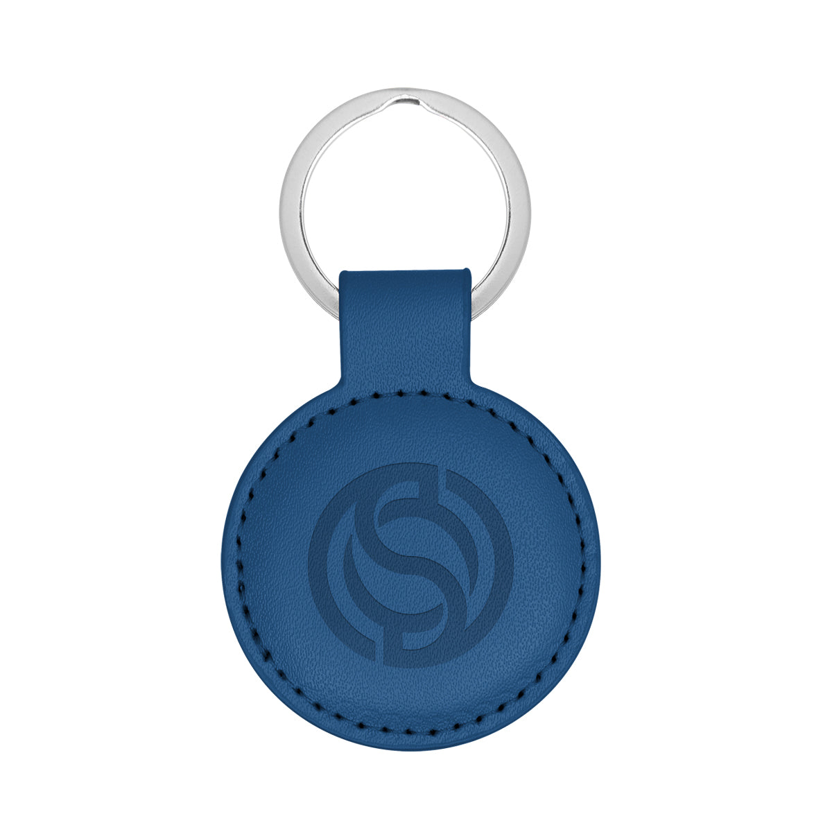 Parker Key Tag in Leatherette - Royal Blue - Debossing