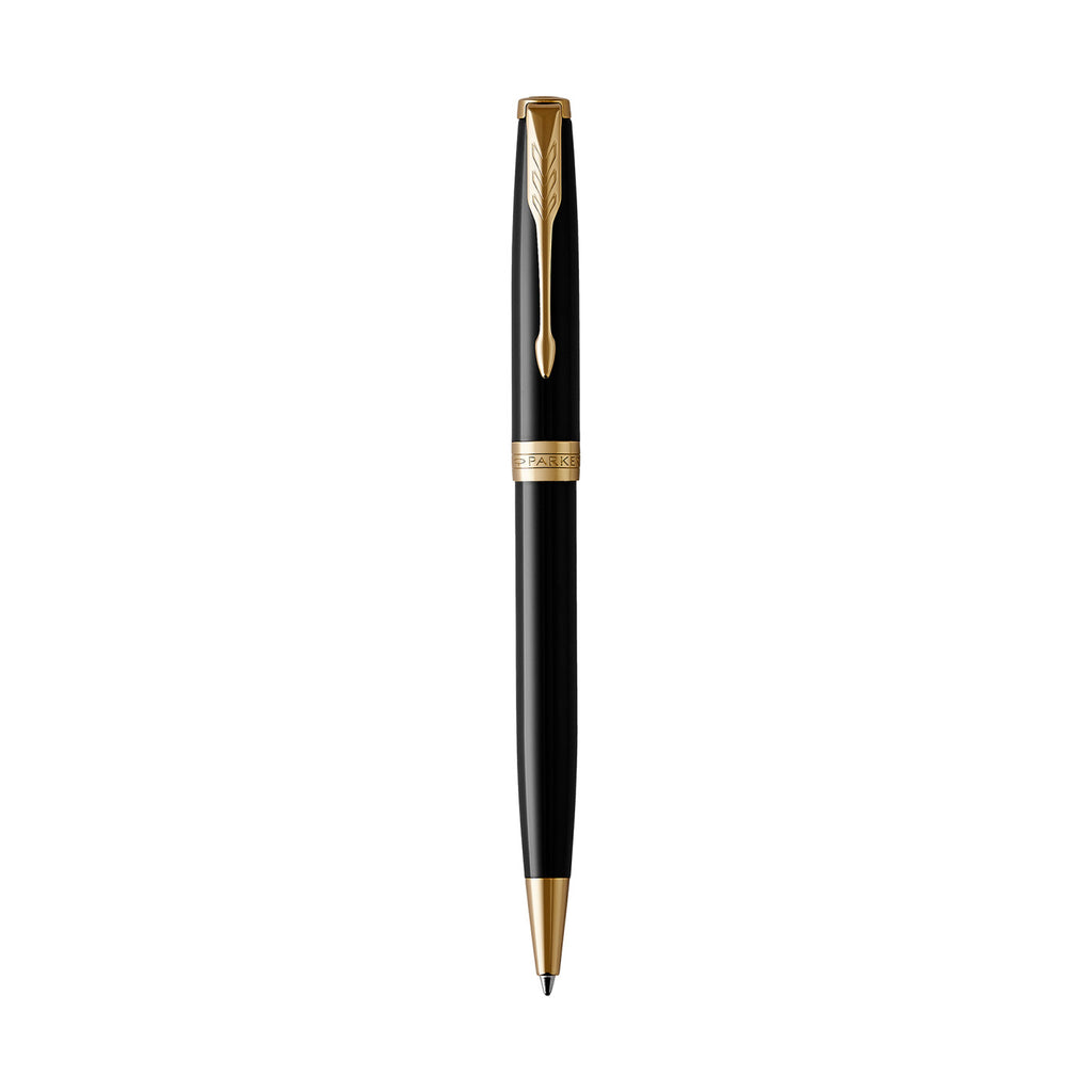 Parker Sonnet Ballpoint Pen in a Gift Box - Black - Gold Trim - View 2