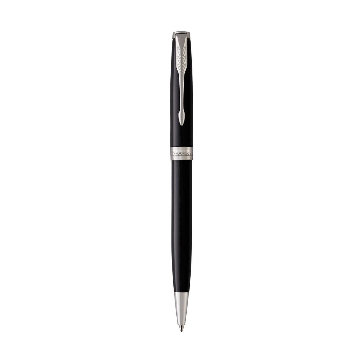 Parker Sonnet Ballpoint Pen in a Gift Box - Black - Silver Trim - View 2