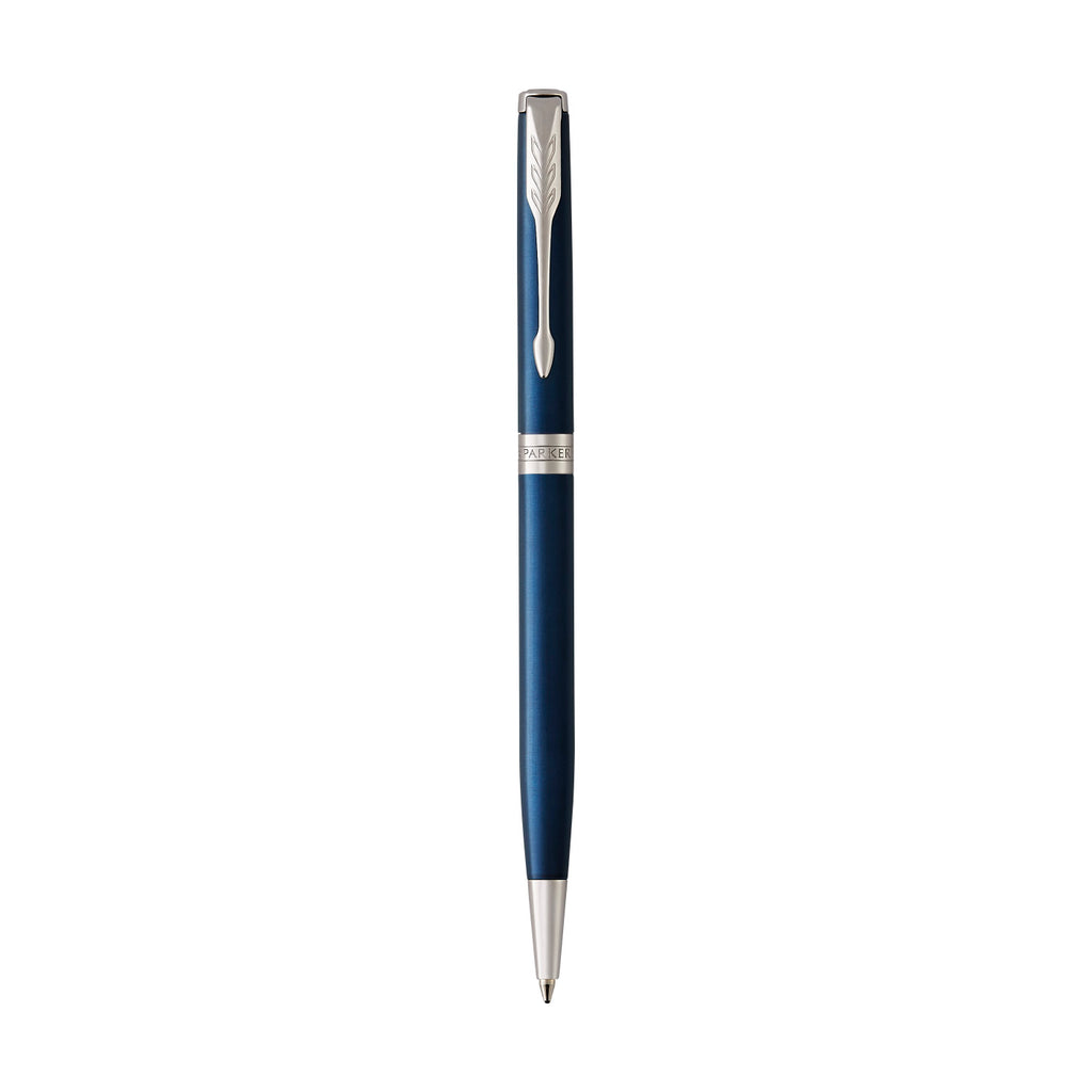 Parker Sonnet Ballpoint Pen in a Gift Box - Blue - Chrome - View 1