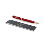 Parker Sonnet Ballpoint Pen in a Gift Box Laser Engraving - Red - Gold - View 5