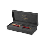 Parker Sonnet Ballpoint Pen in a Gift Box - Red - Gold - View 6