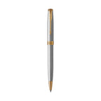 Parker Sonnet Ballpoint Pen in a Gift Box - Stainless Steel - Gold Trim - View 2