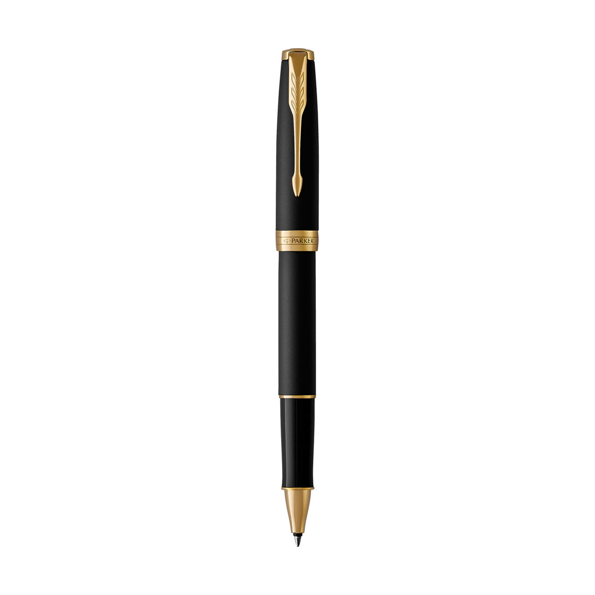 Parker Sonnet Rollerball Pen, Matte Black - Black Matte - Gold Trim - View 2