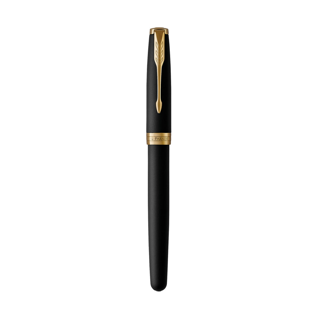 Parker Sonnet Rollerball Pen, Matte Black - Black Matte - Gold Trim - View 3