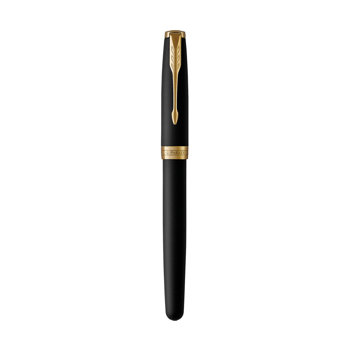 Parker Sonnet Rollerball Pen, Matte Black - Black Matte - Gold Trim - View 3