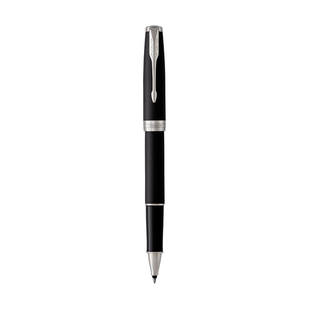 Parker Sonnet Rollerball Pen, Matte Black - Black Matte - Silver Trim - View 2