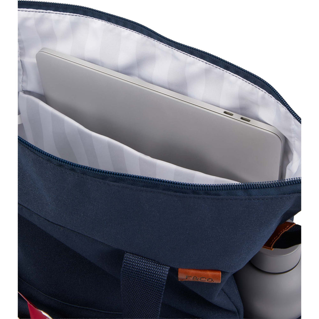 Parks Backpack in Recycled 900D Polyester - Navy - Detail 5