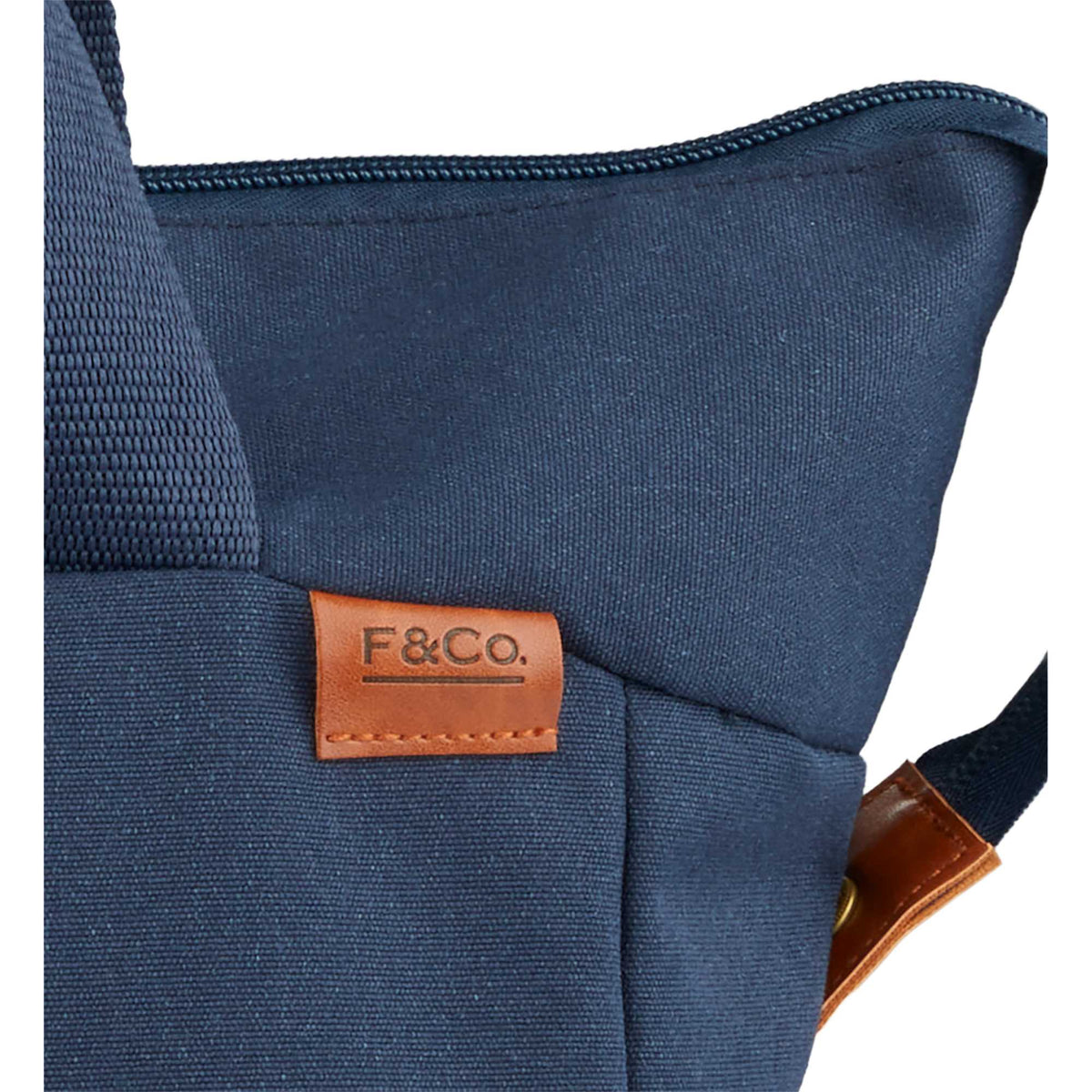 Parks Backpack in Recycled 900D Polyester - Navy - Detail Back