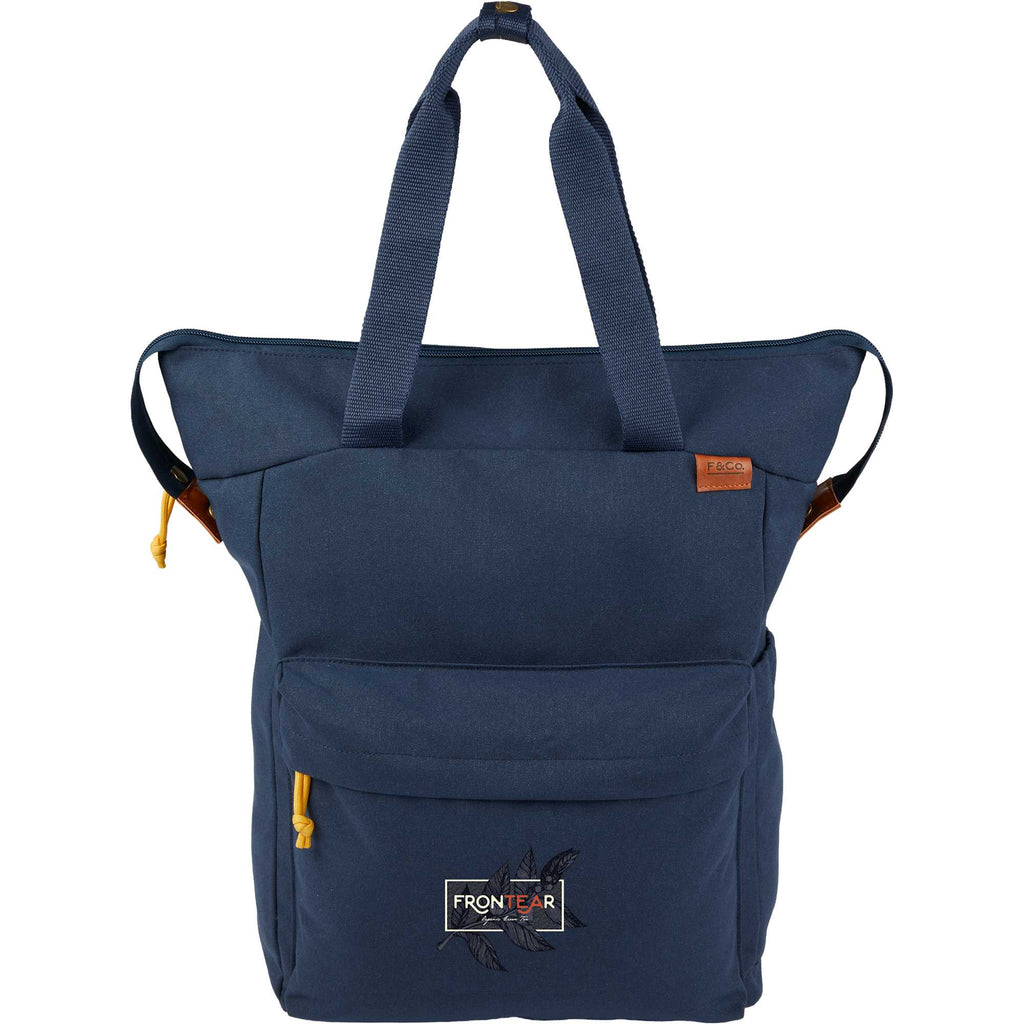 Parks Backpack in Recycled 900D Polyester - Navy - Front