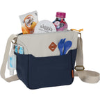 Parks Brushed Recycled Cooler for 9 Cans Transfer - Navy - Propped