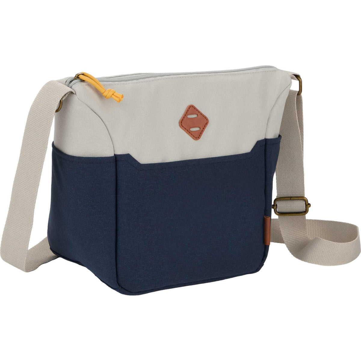 Parks Brushed Recycled Cooler for 9 Cans Transfer - Navy - Right Angle