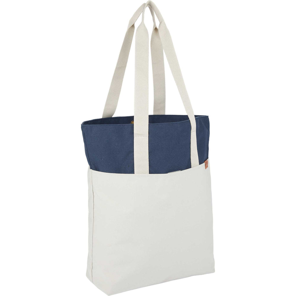 Parks Day Tote in Recycled Polyester, Color Block - Navy - Right Angle