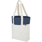 Parks Day Tote in Recycled Polyester, Color Block Transfer - Navy - Left Angle
