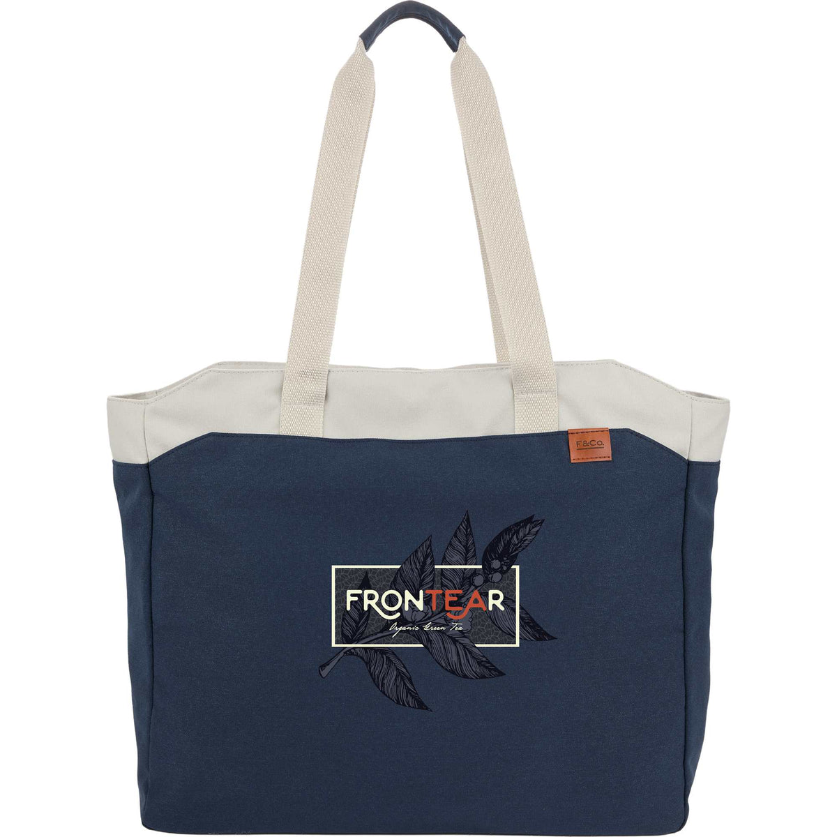 Parks Work Tote with 16 Inch Laptop Sleeve Embroidery - Navy - Front