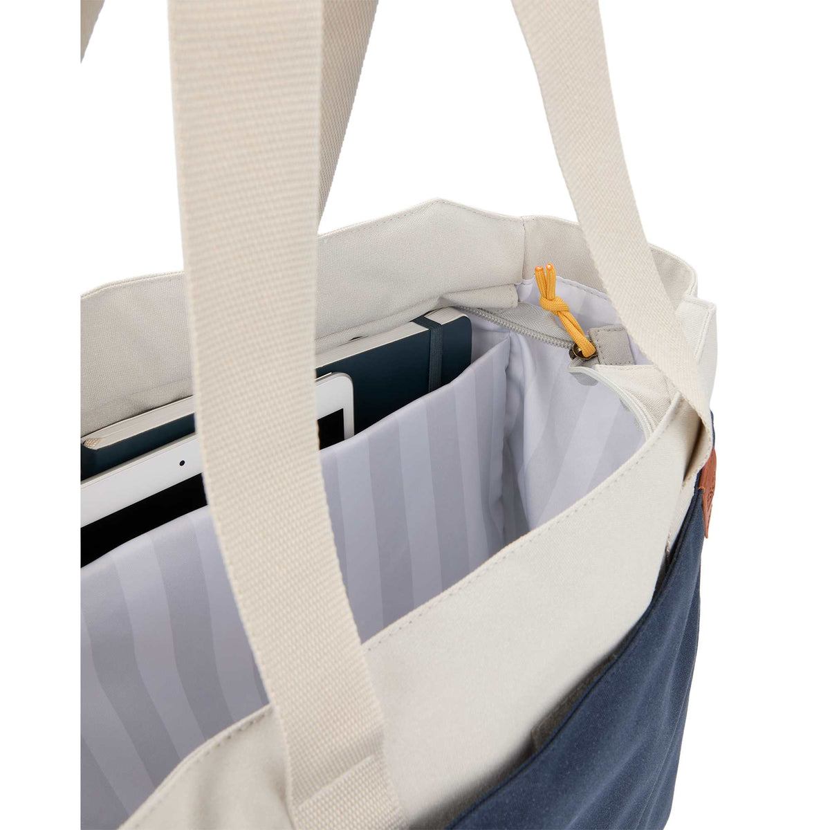 Parks Work Tote with 16 Inch Laptop Sleeve Transfer - Navy - Detail 3