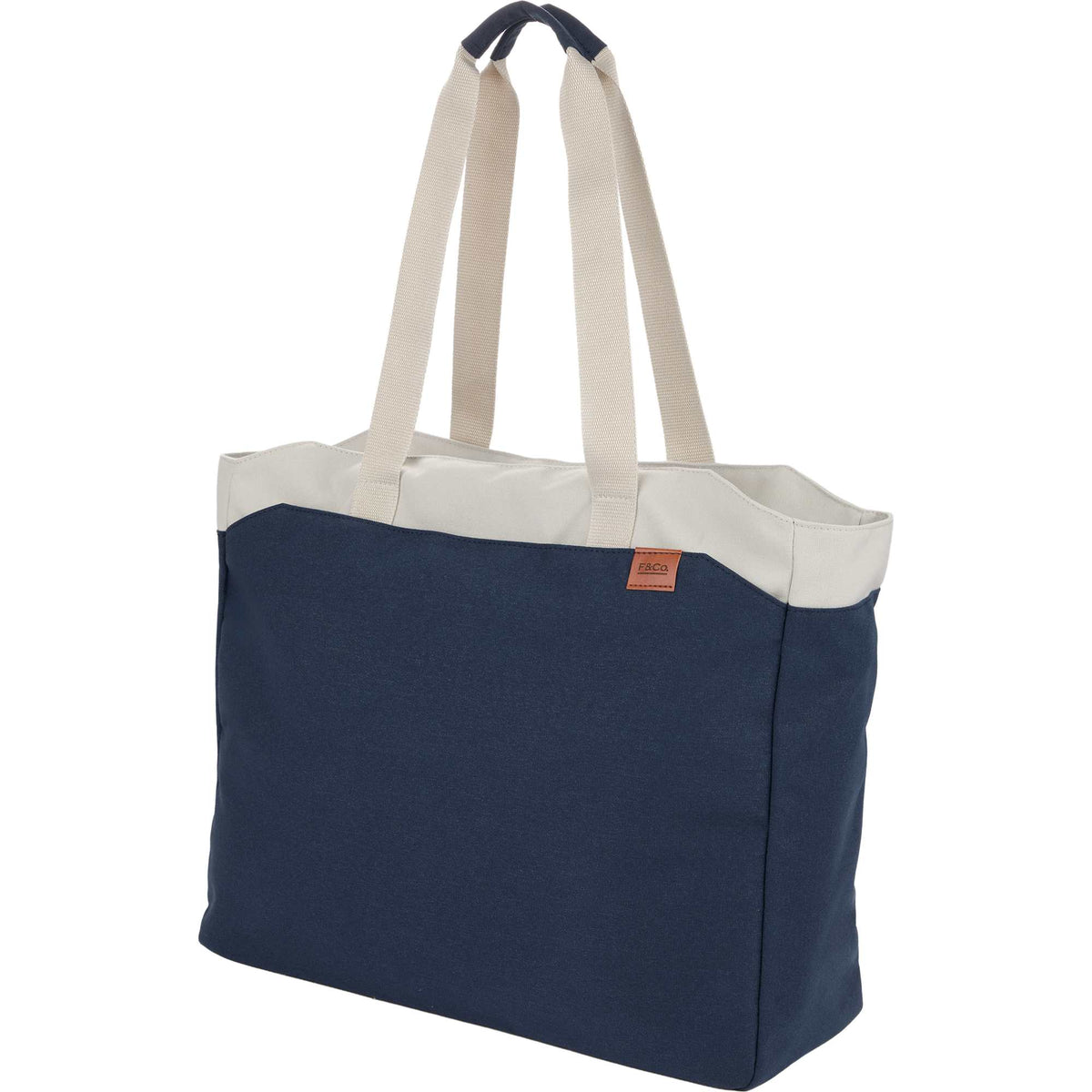 Parks Work Tote with 16 Inch Laptop Sleeve Transfer - Navy - Left Angle